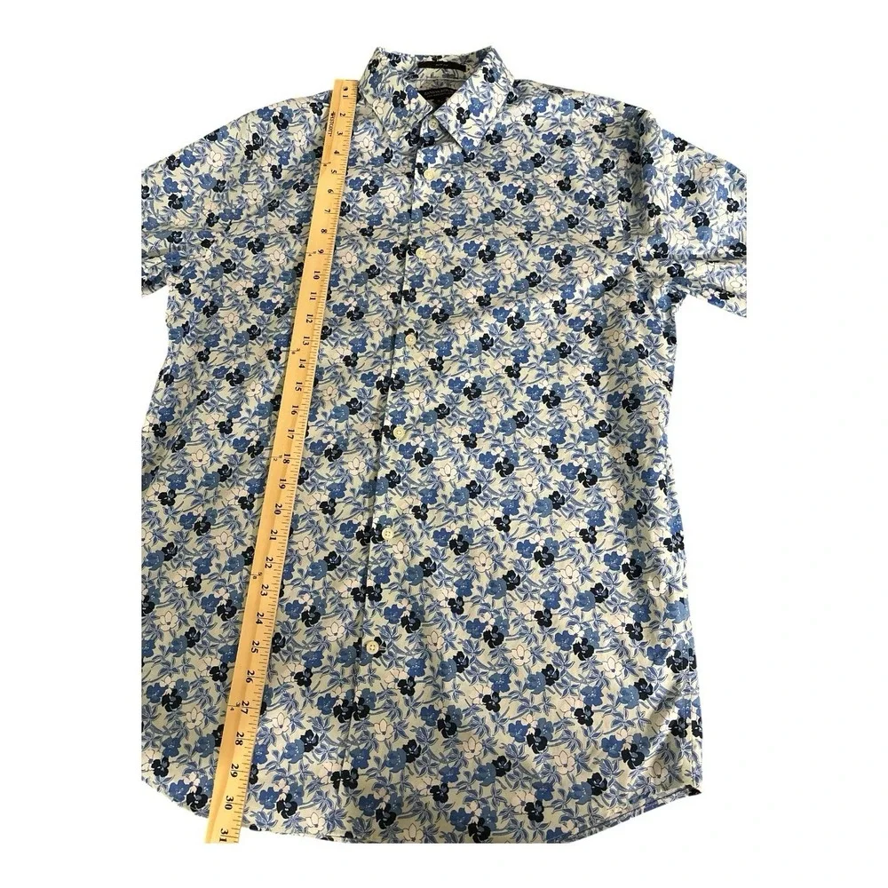 Banana Republic Men's Non Iron Slim Fit Dress Shirt Floral SZ Large Summer
